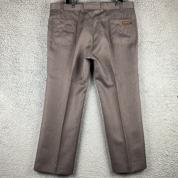 Levis Panatela Sportswear Mens Pants Brown 42X29.5 Wide Leg Vintage 70’s - Picture 2 of 16